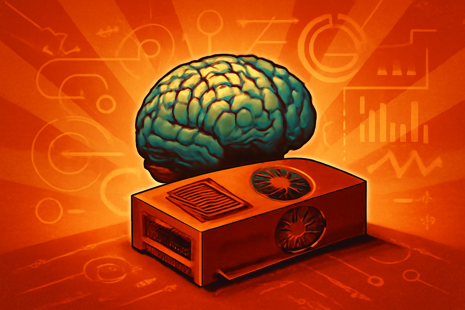 A professional research laboratory environment featuring a screen with a detailed 3D digital model of a human brain's neural networks.