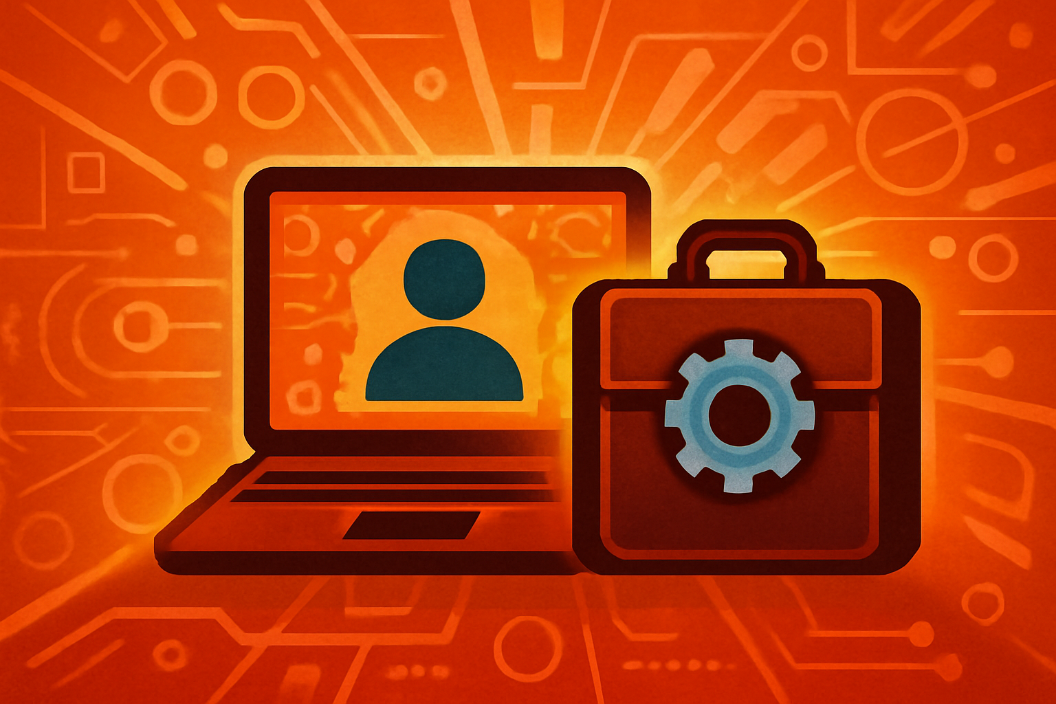 A software engineer reviews code on a monitor featuring AI-assisted suggestions in a modern office environment.