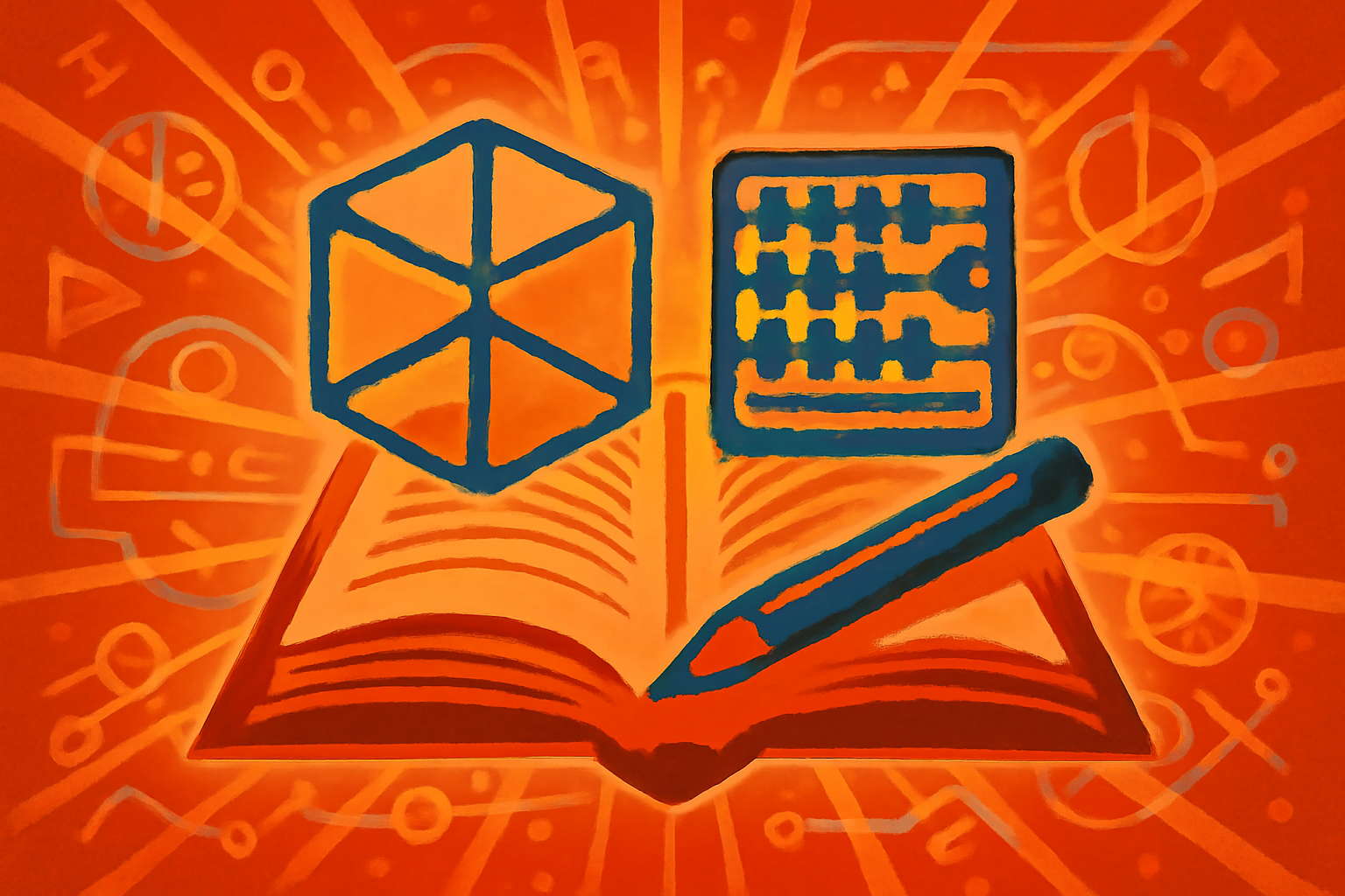 A transparent glass board in a research lab featuring complex handwritten mathematical equations and geometric diagrams.