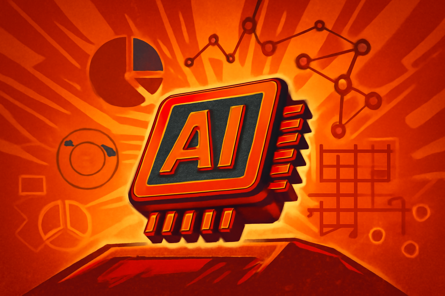 A futuristic server room with glowing blue light trails representing neural network connections and advanced AI model architecture.