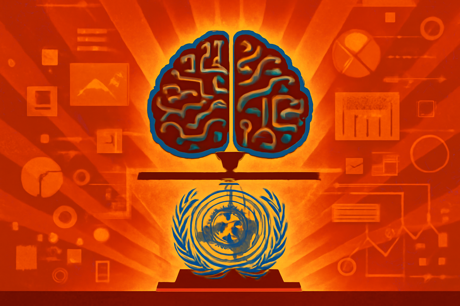 AI researcher Yoshua Bengio and Nobel laureate Maria Ressa standing in a United Nations hall representing the new international AI scientific panel.